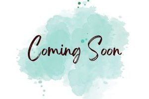 Απεικόνιση κειμένου "Coming Soon" μέσα σε ένα σύνεφο στο χρώμα της μέντας